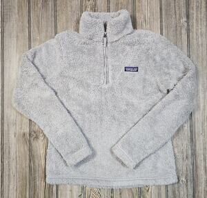 Patagonia Sweater Womens Small Gray Los Gatos 1/4-Zip Fleece Pullover Deep Pile